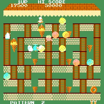 Cassette: Peter Pepper's Ice Cream Factory (set 1) screen shot game playing